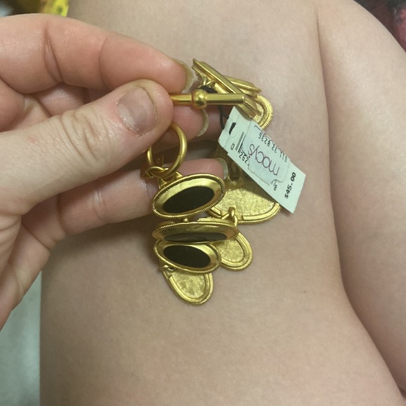 NWT Vintage Anne Klein brushed gold necklace, bracelet, earrings set of three! - Picture 13 of 16